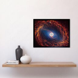 "Artery8 NASA James Webb Telescope Spiral Galaxy NGC 1512 Framed Wall Art 12x16 in Black - Size: W12"" x H16""" - thumbnail 2