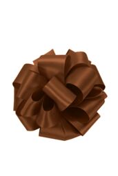Neel Blue Double Sided Satin Polyester Ribbon Roll, 50mm x 10 Metres in Brown - thumbnail 2