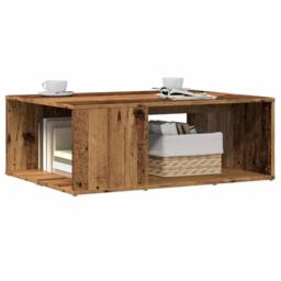 Berkfield Home Durable Coffee Table Old Wood 90x67x33 cm Engineered Wood in Brown - Size: 90 x 67 x 33 cm - thumbnail 2