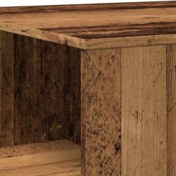 Berkfield Home Durable Coffee Table Old Wood 90x67x33 cm Engineered Wood in Brown - Size: 90 x 67 x 33 cm - thumbnail 7