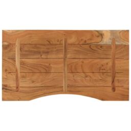 Berkfield Home Desk Top 90x50x2.5 cm Rectangular Solid Wood Acacia in Brown - thumbnail 5