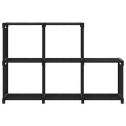 Berkfield Home 5-Cube Display Shelf Black 103x30x72.5 cm Fabric - thumbnail 1