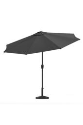 Living and Home Large Solar Powered LED Patio Umbrella for Outdoor Garden Patio with Base in Dark Grey - thumbnail 4