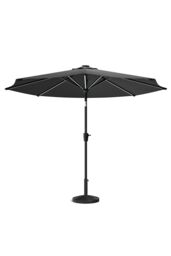 Living and Home Large Solar Powered LED Patio Umbrella for Outdoor Garden Patio with Base in Dark Grey - thumbnail 5