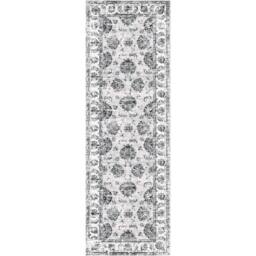 The Rug Shop UK Grey Bordered Floral 7mm Thick Stain-Resistant Traditional Rug - Size: 120 cm x 160 cm - thumbnail 3