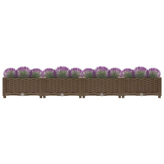 Berkfield Home Raised Bed 160x40x23 cm Polypropylene in Brown - Size: 160 x 40 x 23 cm - image 1
