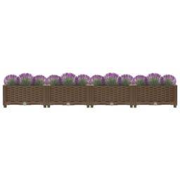 Berkfield Home Raised Bed 160x40x23 cm Polypropylene in Brown - Size: 160 x 40 x 23 cm - thumbnail 1