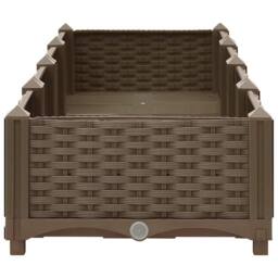 Berkfield Home Raised Bed 160x40x23 cm Polypropylene in Brown - Size: 160 x 40 x 23 cm - thumbnail 5