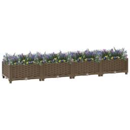 Berkfield Home Raised Bed 160x40x23 cm Polypropylene in Brown - Size: 160 x 40 x 23 cm - thumbnail 2