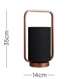 ValueLights Edwin Copper Table Lamp - thumbnail 5