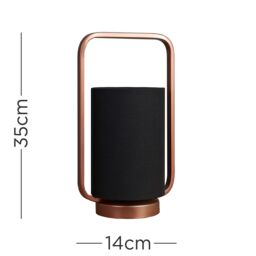 ValueLights Edwin Copper Table Lamp - thumbnail 6