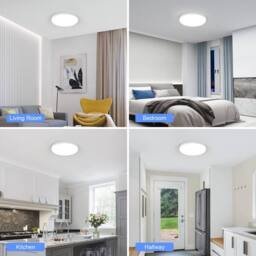 COMELY Extra-Flat LED Ceiling Lights, 30 cm, White, 6500 K, 32W, IP44 in White - thumbnail 9