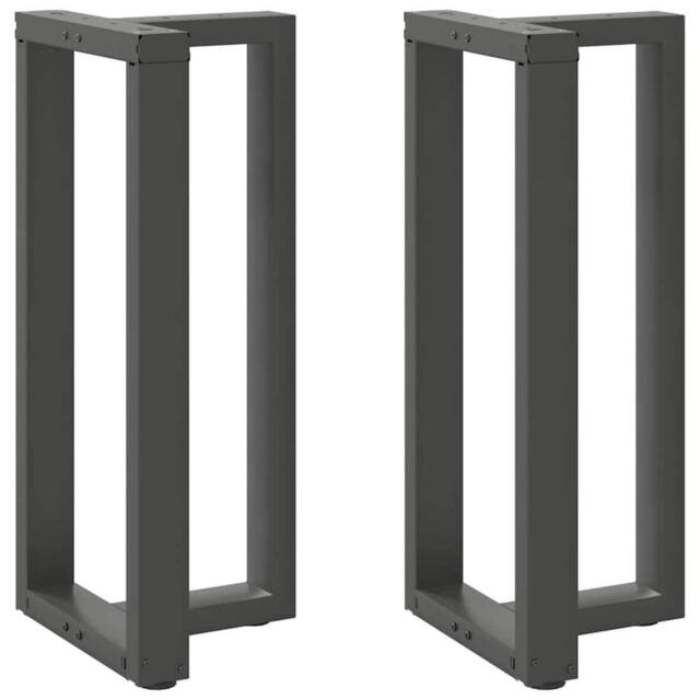 Berkfield Home Bar Table Legs T-Shaped¬†2 pcs Anthracite 40x35x(90-91) cm Steel in Dark Grey - image 1