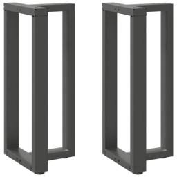 Berkfield Home Bar Table Legs T-Shaped¬†2 pcs Anthracite 40x35x(90-91) cm Steel in Dark Grey - thumbnail 1