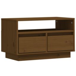Berkfield Home TV Cabinet Honey Brown 60x35x37 cm Solid Wood Pine - Size: 60 x 35 x 37 cm - thumbnail 2