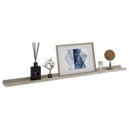 Berkfield Home Wall Shelves 4 pcs Concrete Grey 115x9x3 cm - Size: 115 x 9 x 3 cm - thumbnail 3