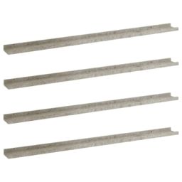 Berkfield Home Wall Shelves 4 pcs Concrete Grey 115x9x3 cm - Size: 115 x 9 x 3 cm - thumbnail 2