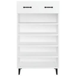 Berkfield Home Shoe Cabinet White 60x35x105 cm Engineered Wood - Size: 60 x 35 x 105 cm - thumbnail 6