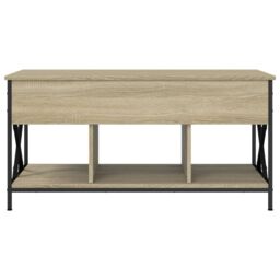 Berkfield Home Coffee Table Sonoma Oak 100x55x50 cm Engineered Wood & Metal in Brown - Size: 100 x 55 x 50 cm - thumbnail 5