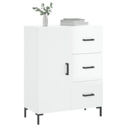 Berkfield Home Sideboard High Gloss White 69.5x34x90 cm Engineered Wood - thumbnail 3