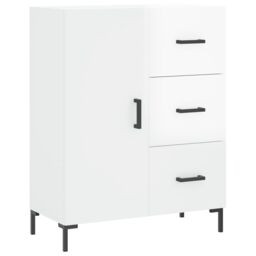 Berkfield Home Sideboard High Gloss White 69.5x34x90 cm Engineered Wood - thumbnail 2