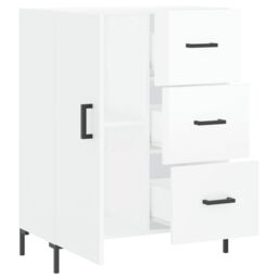 Berkfield Home Sideboard High Gloss White 69.5x34x90 cm Engineered Wood - thumbnail 6