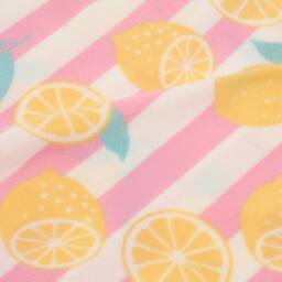 OHS Lemon Stripes Polar Fleece Throw Blanket Lightweight Bedspread - Size: 120 cm x 150 cm - thumbnail 5