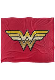 Warner Brothers Jla Logo Officially Licensed Silky Touch Super Soft Throw Blanket 152 x 127 cm in White - thumbnail 1