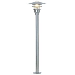 Nordlux Lønstrup Outdoor Post Light Silver Galv Steel Garden E27 IP44 Mains