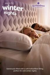 Slumberdown Warm Winter Nights 4 Pillows in White - thumbnail 2