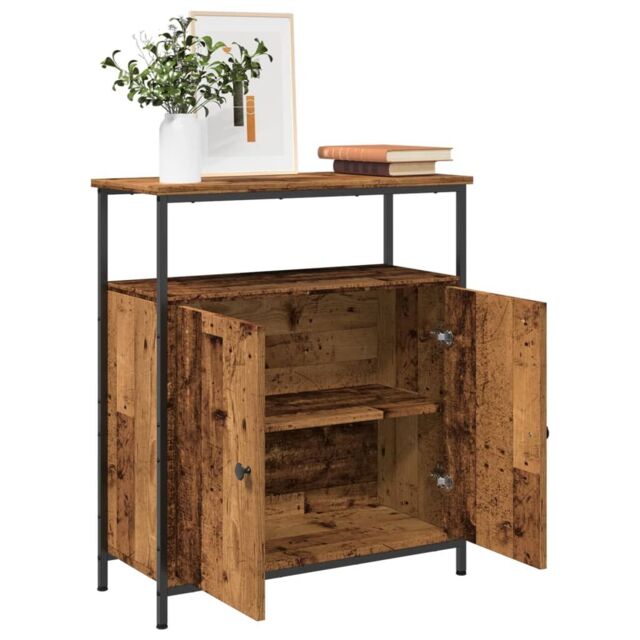 Berkfield Home Sideboard Old Wood 70x30x80 cm Engineered Wood in Brown - Size: 70 x 30 x 80 cm - image 1