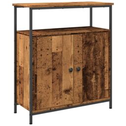 Berkfield Home Sideboard Old Wood 70x30x80 cm Engineered Wood in Brown - Size: 70 x 30 x 80 cm - thumbnail 2