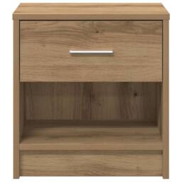 Berkfield Home Bedside Cabinet with Drawer Artisan Oak 39x28x41 cm in Brown - Size: 39 x 28 x 41 cm - thumbnail 4