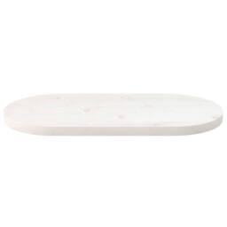 Berkfield Home Table Top White 60x30x2.5 cm Solid Wood Pine Oval