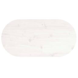 Berkfield Home Table Top White 60x30x2.5 cm Solid Wood Pine Oval - thumbnail 5