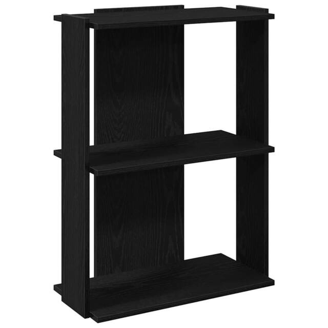Berkfield Home Bookcase 3-Tier Black 60x30x80 cm Engineered Wood - Size: 60 x 30 x 80 cm - image 1