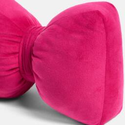 OHS Bow Shaped Weighted Matte Velvet Decorative Doorstop in Bright Pink - thumbnail 5