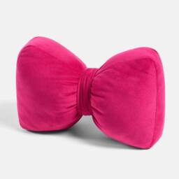 OHS Bow Shaped Weighted Matte Velvet Decorative Doorstop in Bright Pink - thumbnail 4