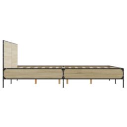 Berkfield Home Bed Frame without Mattress Sonoma Oak 160x200 cm in Brown - thumbnail 5