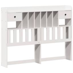 Berkfield Home Decorative Bookcase Bed without Mattress White 140x190cm Solid Wo - Size: 140x190 cm - thumbnail 7