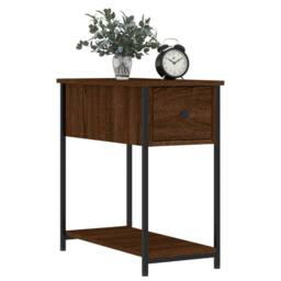 Berkfield Home Bedside Cabinet Brown Oak 30x60x60 cm Engineered Wood - Size: 30 x 60 x 60 cm - thumbnail 3