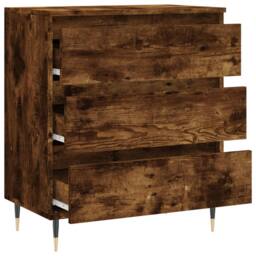 Berkfield Home Sideboard Smoked Oak 60x35x70 cm Engineered Wood in Brown - Size: 60 x 35 x 70 cm - thumbnail 6