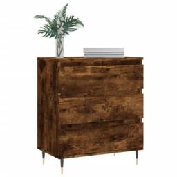 Berkfield Home Sideboard Smoked Oak 60x35x70 cm Engineered Wood in Brown - Size: 60 x 35 x 70 cm - thumbnail 3