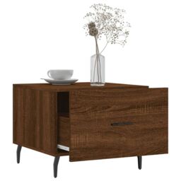 Berkfield Home Coffee Tables 2 pcs Brown Oak 50x50x40 cm Engineered Wood - Size: 50 x 50 x 40 cm - thumbnail 4