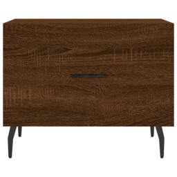 Berkfield Home Coffee Tables 2 pcs Brown Oak 50x50x40 cm Engineered Wood - Size: 50 x 50 x 40 cm - thumbnail 6