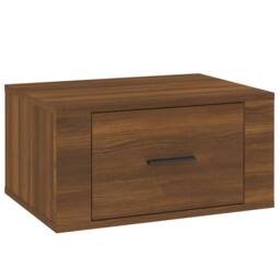 Berkfield Home Elegant Wall-mounted Bedside Cabinets 2 pcs Brown Oak 50x36x25 cm - Size: 50 x 36 x 25 cm - thumbnail 6