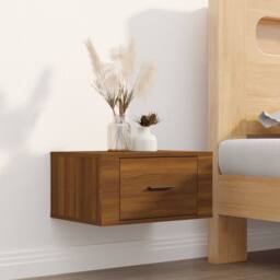Berkfield Home Elegant Wall-mounted Bedside Cabinets 2 pcs Brown Oak 50x36x25 cm - Size: 50 x 36 x 25 cm - thumbnail 1