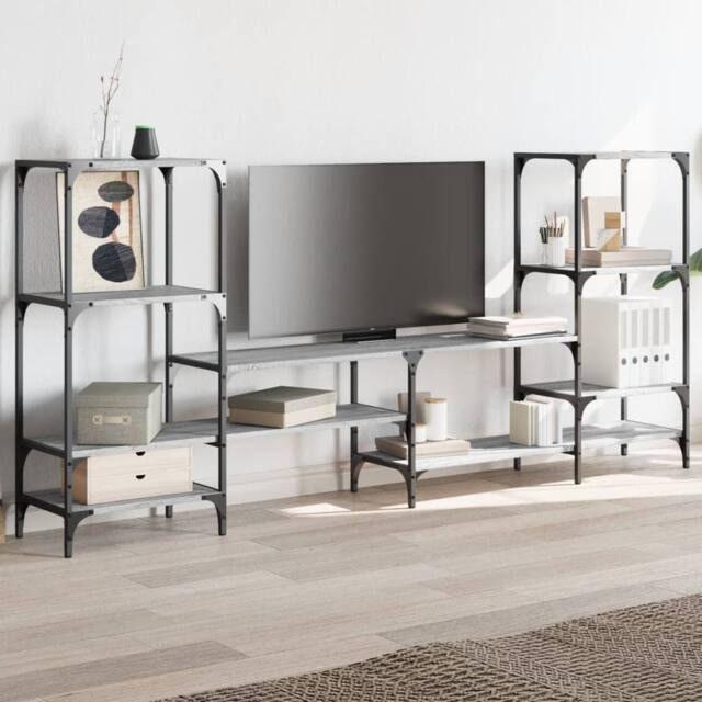 Berkfield Home TV Cabinet Grey Sonoma 206.5x28.5x95 cm Engineered Wood - image 1