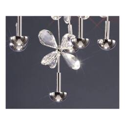 Netlighting Aviva Ceiling Cluster Pendant Round 16 Light 4000K LED Chrome Crystal in Grey - thumbnail 7