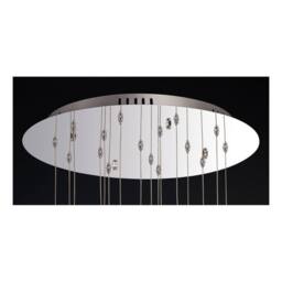 Netlighting Aviva Ceiling Cluster Pendant Round 16 Light 4000K LED Chrome Crystal in Grey - thumbnail 4